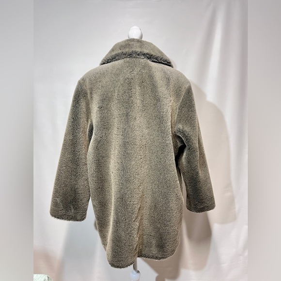 BERNARDO Taupe‎ faux fur Teddy jacket size L. - Picture 5 of 15